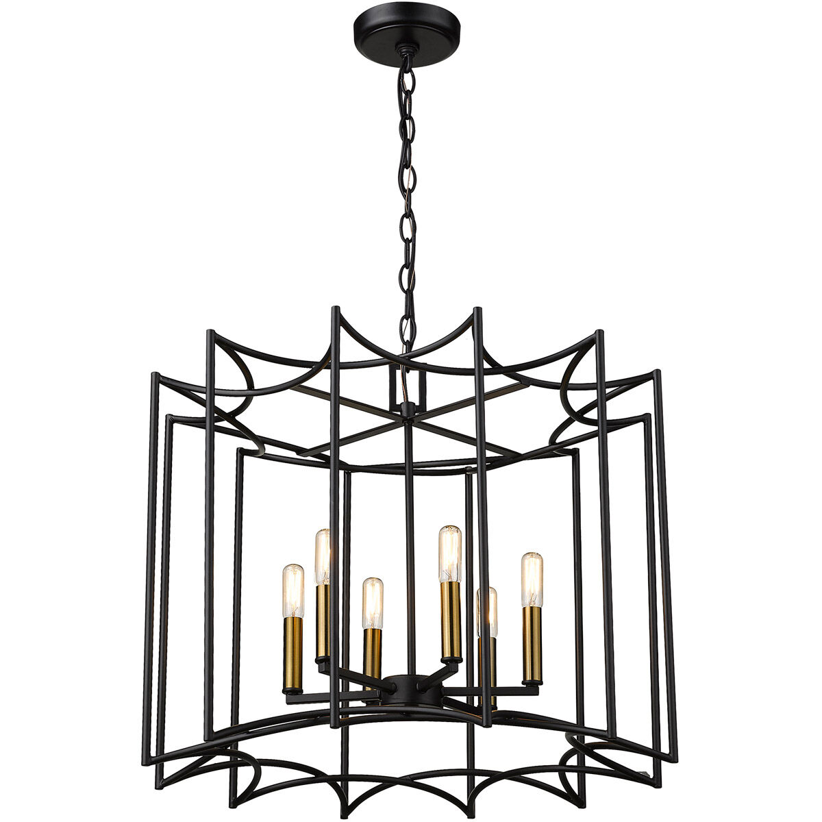 Rhian 8 Light 24 inch Matte Black Pendant Ceiling Light